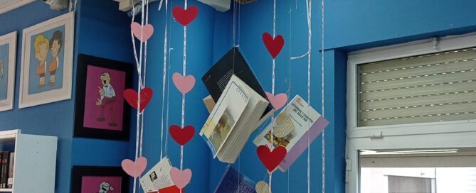 Celebración día de San Valentín. Biblioteca