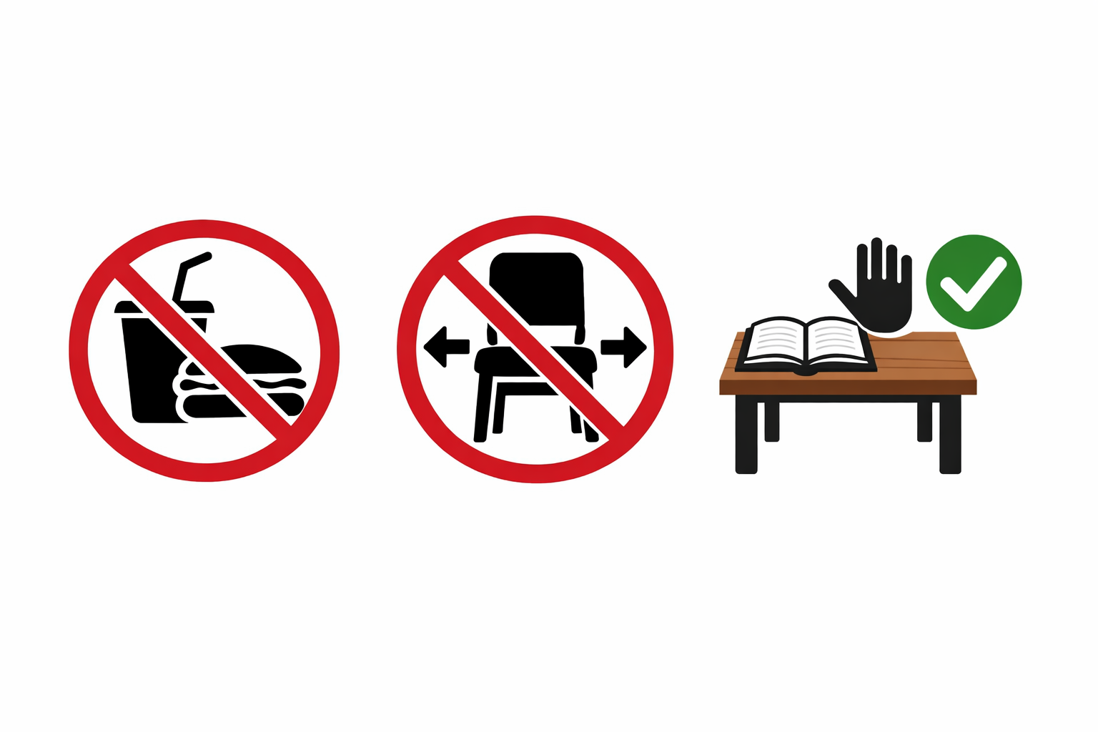 prohibido comer y mover mobiliario prohibido comer y mover mobiliario